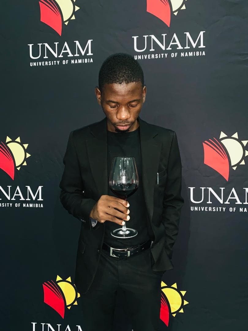 Kudumo Kupembona Andreas at a University of Namibia event